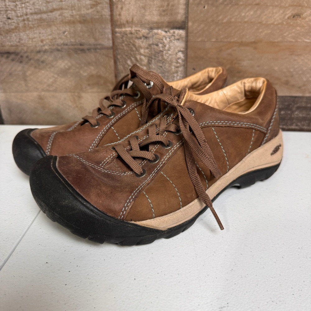 Keen Shoes Womens 8.5 Brown Leather Presidio Walking Lace Up Hiking Outdoor